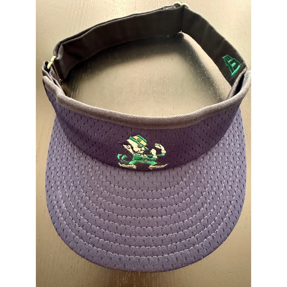 VTG Notre Dame Fighting‎ Irish Embroidered Visor Hat Cap Adjustable 90s New Era